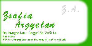 zsofia argyelan business card